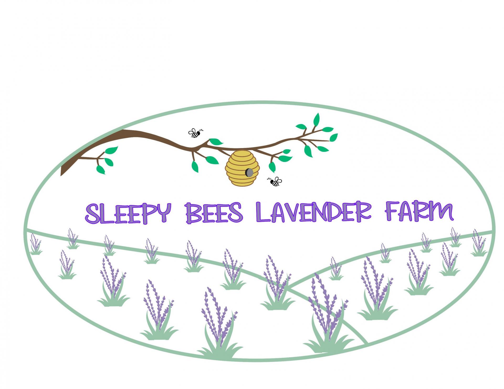 Sleepy Bees Lavender Farm Logo