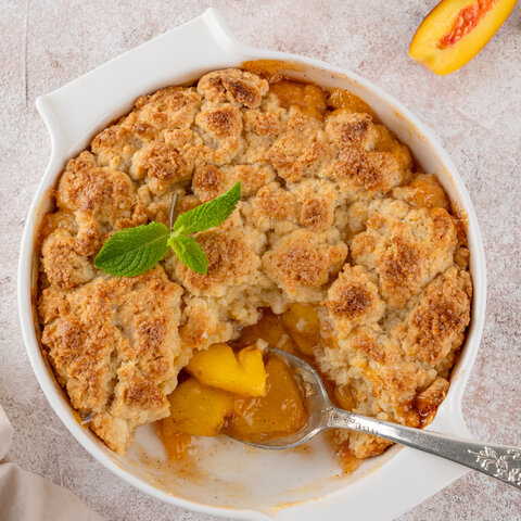 Lavender Peach Cobbler 